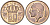 Бельгия 50 сантимов 1975 Belgie, Бодуэн I (1951-1993) KM 149.1 бронза 206-155