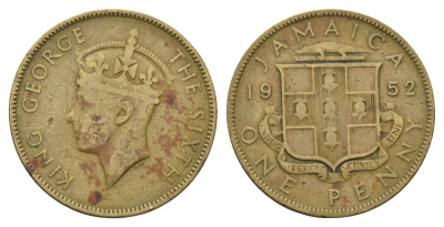 Ямайка 1 пенни 1952 Георг VI (1936-1952) KM 35 никель латунь 4688-1034