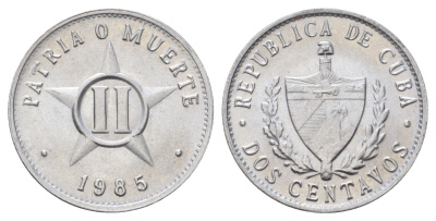 Куба 2 сентаво 1985 KM 104 алюминий UNC 4124-441