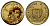 Сан-Марино 5 лир 1898 Апостол, миниатюра  золото  UNC 1521-942