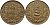 Гернси 8 даблов (дублей) 1949 Н KM 14 бронза UNC 80-124