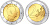 Монако 2 евро 2009 Князь Альберт II KM 195 биметалл UNC 4571-914