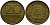 ГДР 20 пфеннигов 1969 А, первый год KM 11 латунь UNC 4398-1057