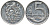 Чехия 5 крон 1995 чешский лев, Карлов мост KM 8 никелированная сталь 51-1315