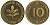 ФРГ 10 пфеннигов 1967 G J 383, KM 108 сталь плакированная латунью  PROOF  1099-4-23
