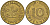 ФРГ 10 пфеннигов 1949 F KM 103, J.378 сталь плакированная латунью    4601-1227