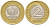 Польша 2 злотых 1995 MW KM 283 биметалл 217-621