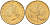 Италия 20 лир 1991 R, дубовый лист KM 97.2 алюминиевая бронза  UNC  4594-831